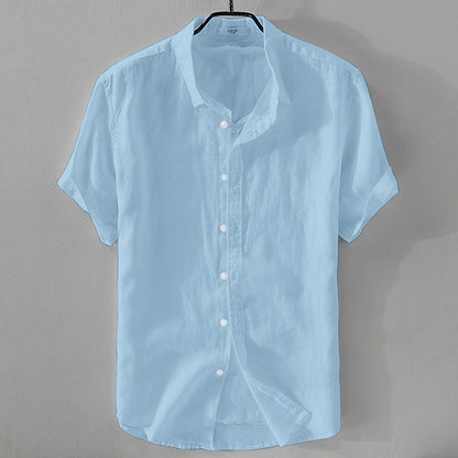 Men's Linen Summer Shirt - Casual Button-Up