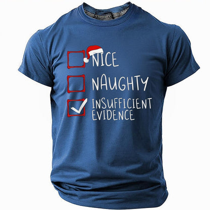 Christmas Insufficient Evidence Checklist Santa Tee