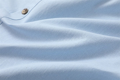 Lightweight Button Up Linen Hooded Shirt