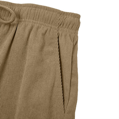 Men's Elastic Waist Corduroy Shorts-Summer Comfort Casual Shorts