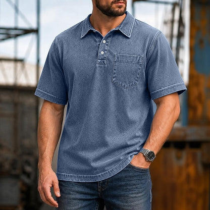 Broken-In Cotton Polo Shirt