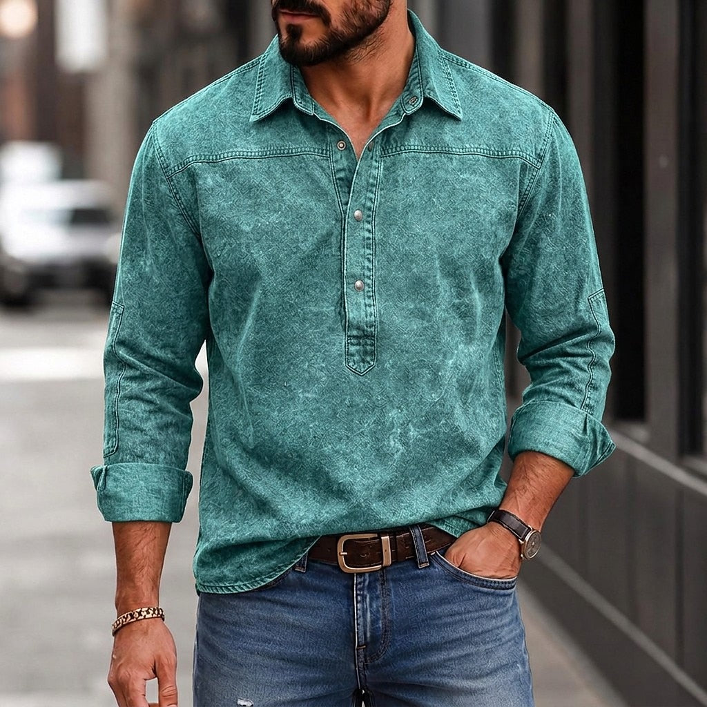 Broken-In Comfort Washed Cotton Polo Shirt