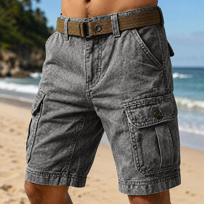 Broken-in Cotton Pocketed Cargo Shorts