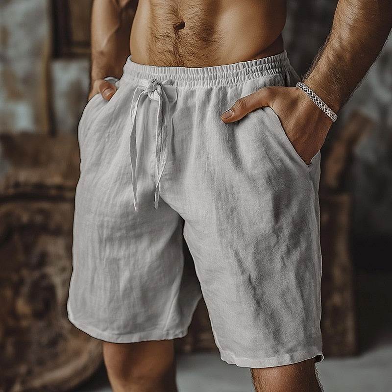 Men's Cotton Shorts –Elastic Waist for All-Day Comfort