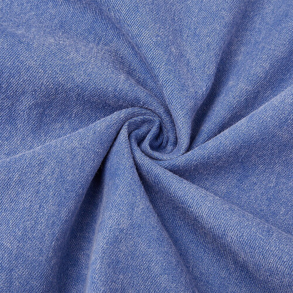 Washed Cotton Colorblock Denim Shirt