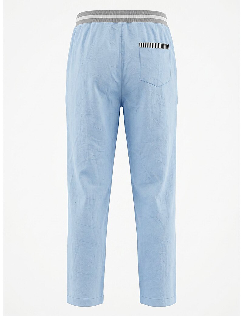Lightweight Linen Pants With Elastic Waist