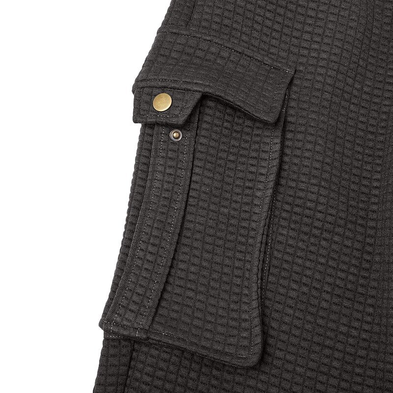 Waffle Patchwork Cargo Pants