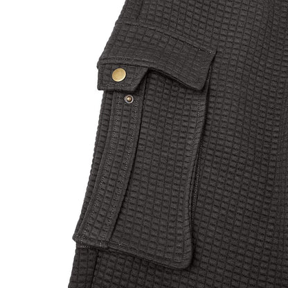 Waffle Patchwork Cargo Pants