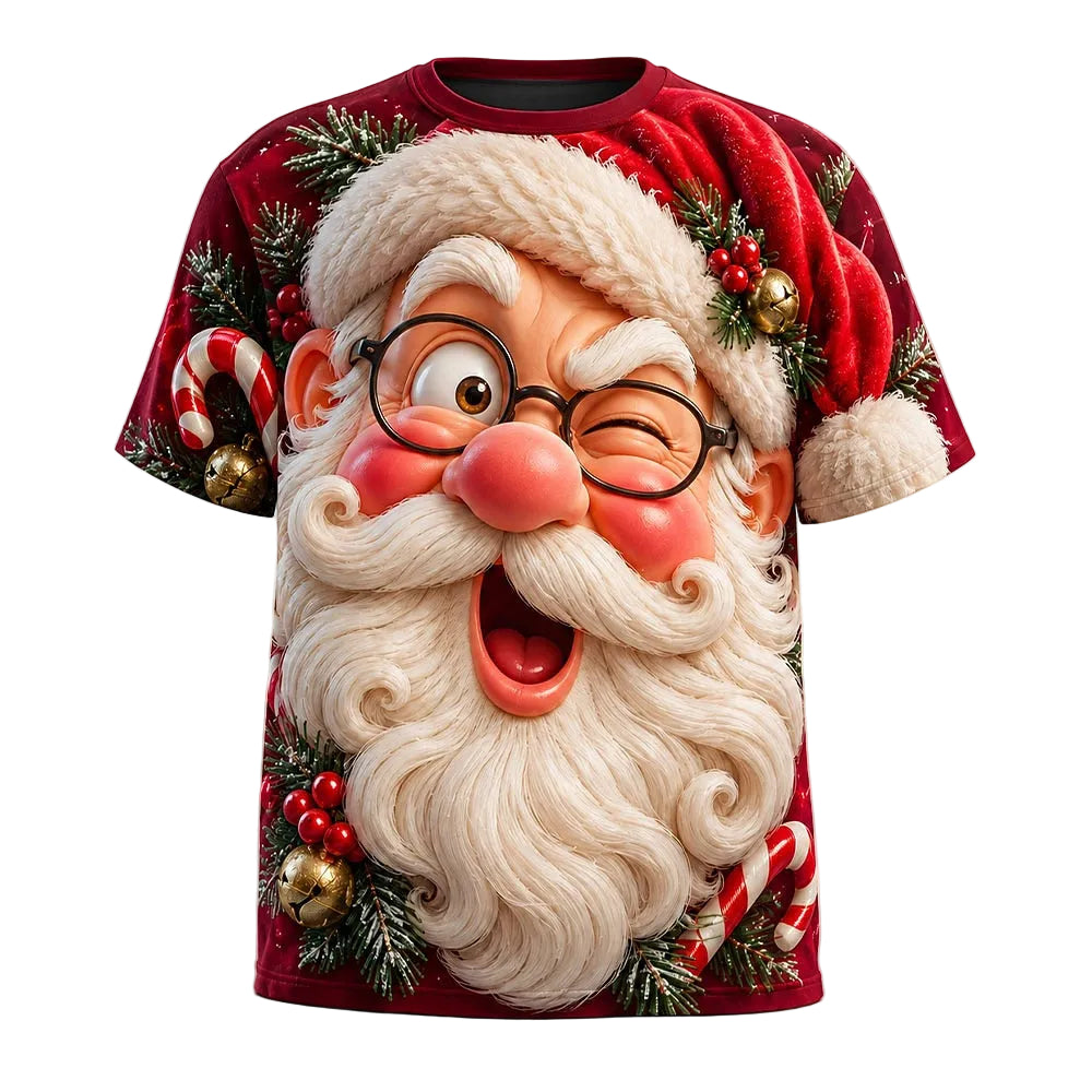 Men's Santa Claus Festive Short Sleeve Tee