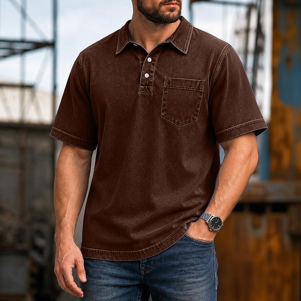 Broken-In Cotton Polo Shirt