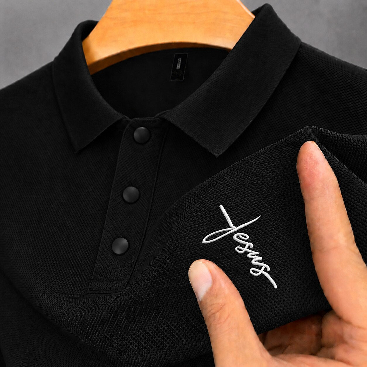 Embroidered Cotton Pique Polo Shirt