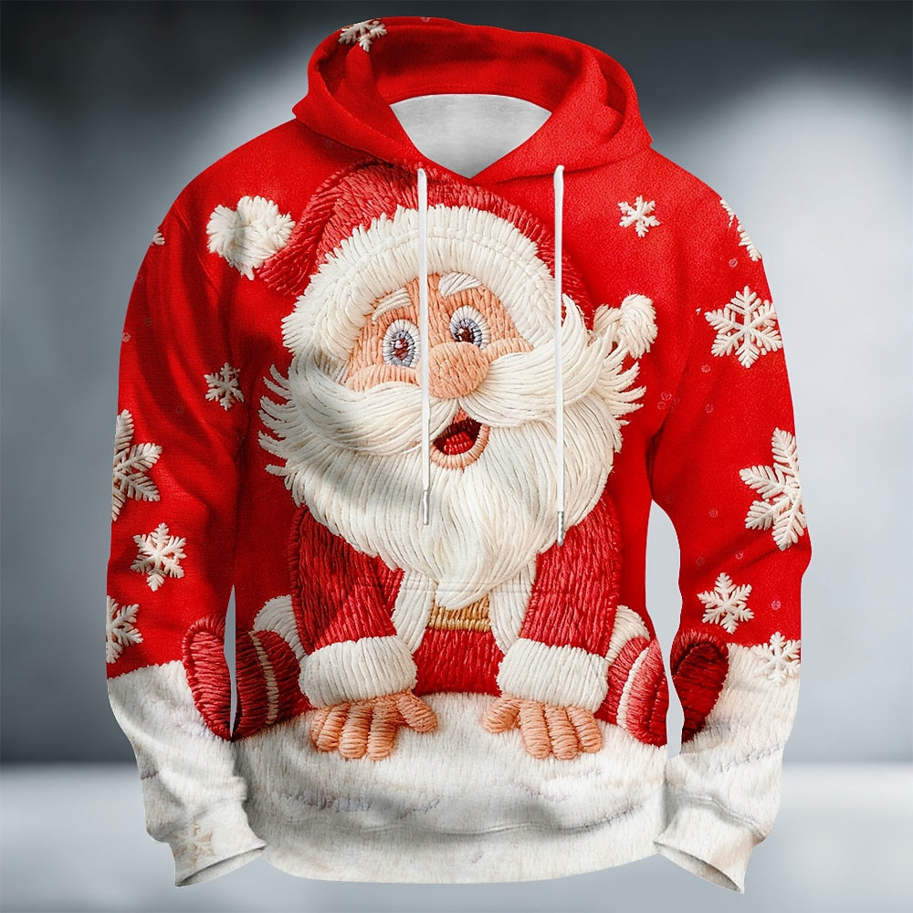 Christmas Santa Festive Holiday Colorful Hoodie