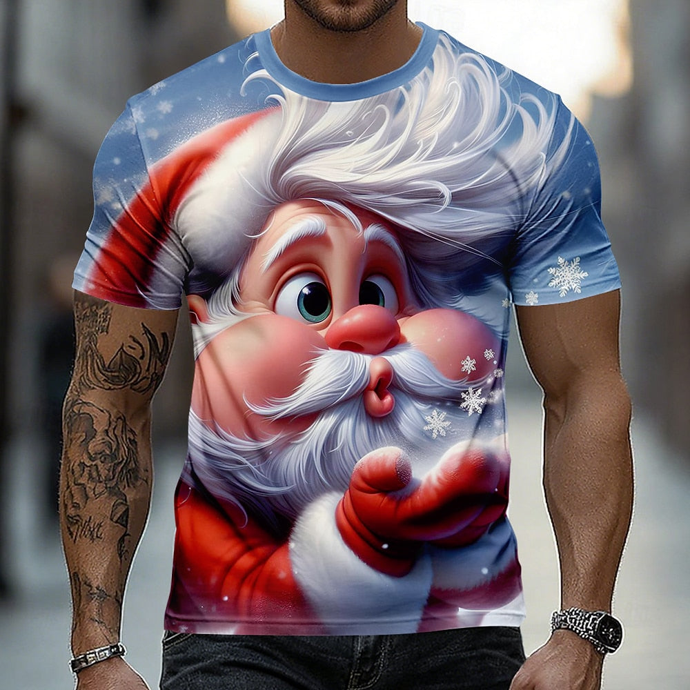 Men's Christmas Santa Designer Party Tee