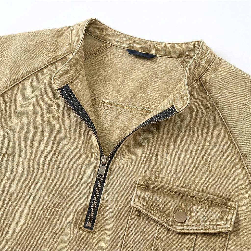 Premium Broken-in Cotton Henley Shirt