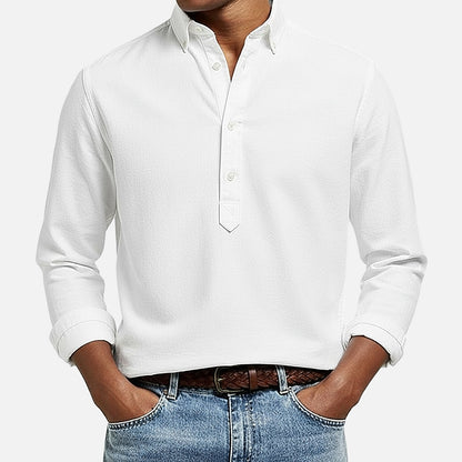 Long Sleeve Cotton Popover Shirt