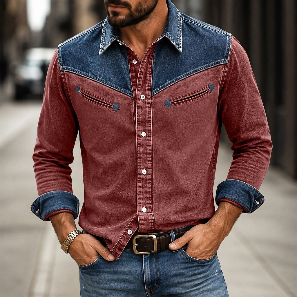 Vintage Washed Western Pocket Shirt