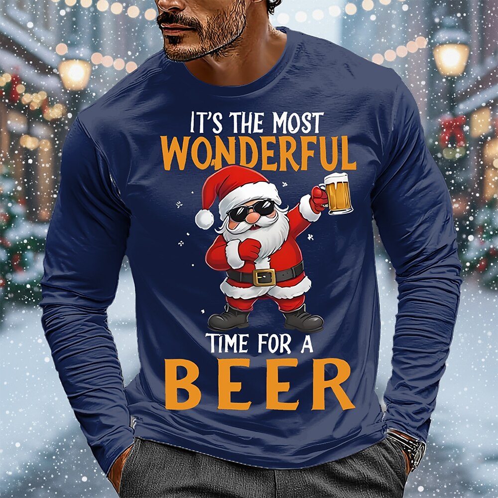 Men's Santa Oktoberfest Christmas Tee