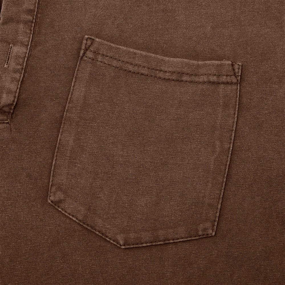 Vintage Washed 100% Cotton Henley Shirt