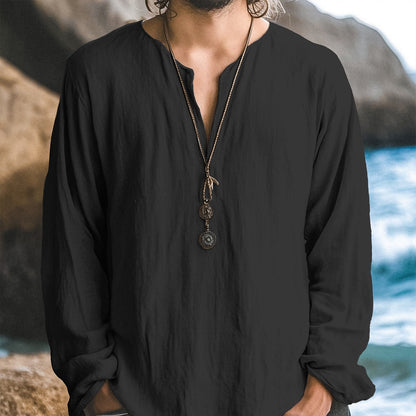 Men's Vacation Linen Shirt - Light & Comfortable