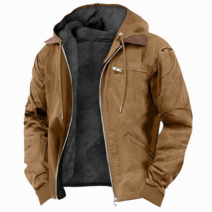 Suede Fleece Hooded Jacket for Everyday Wear