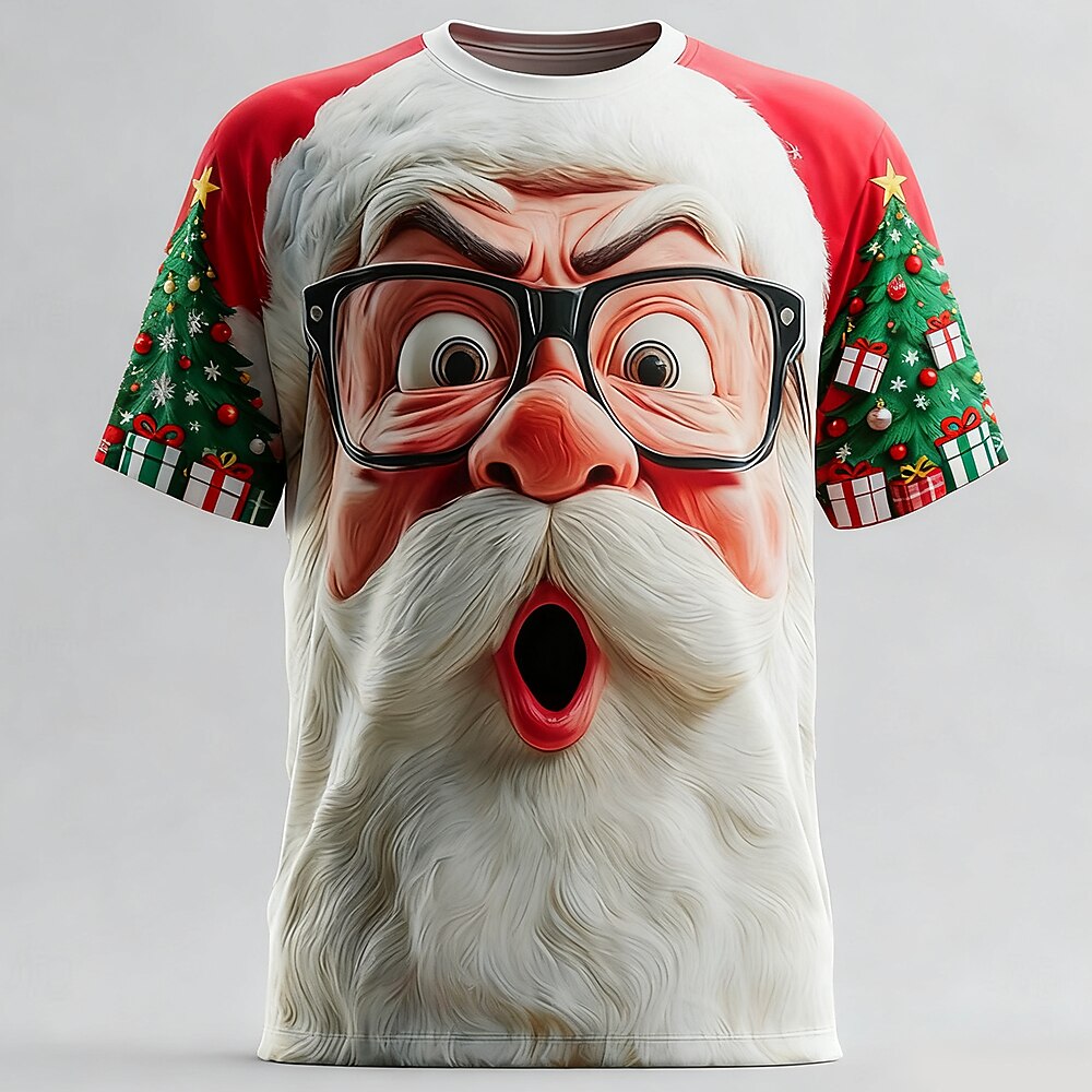 Merry Santa Christmas Cartoon Tee