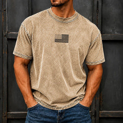 Broken-In 100% Cotton US Flag T-shirt