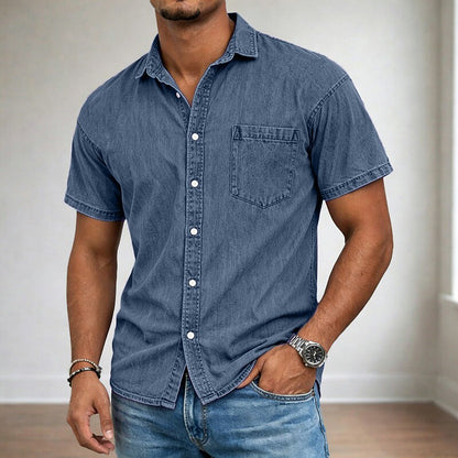 Men's Cotton Acid Wash Shirt