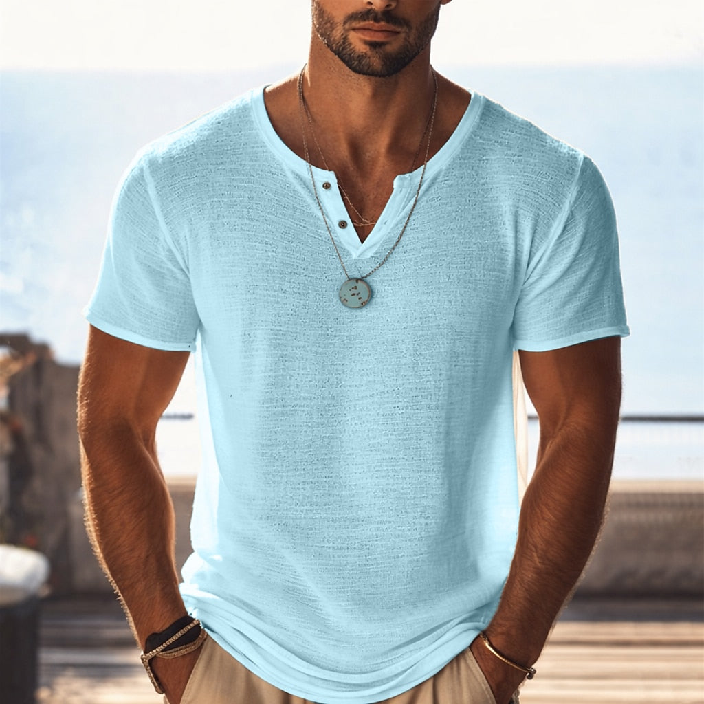 Men’s Lightweight Knit V-Neck Tee