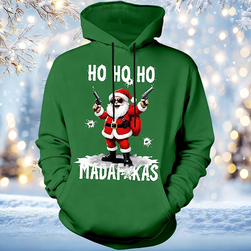 Christmas Santa Vintage Novelty Hoodie
