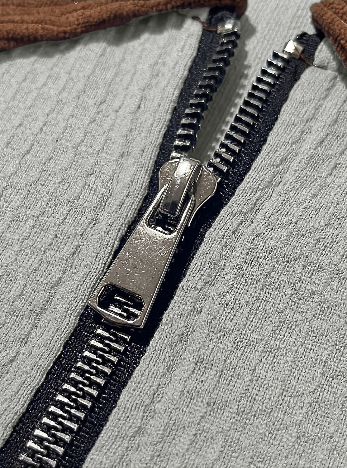 Textured Quarter Zip Colorblock  Waffle Polo