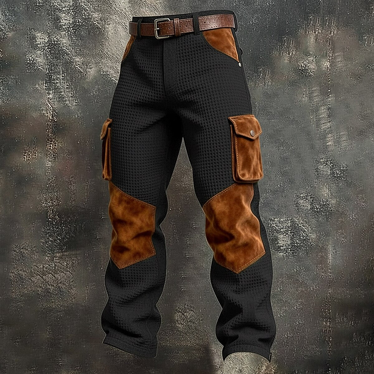 Colorblock Waffle Cargo Pants