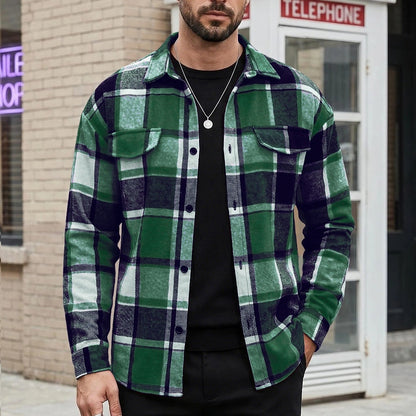 Classic Plaid Button Up Flannel Shirt