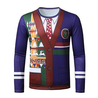Men's Graphic Christmas Pattern Tee