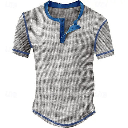 Men's Waffle V-neck T-Shirt