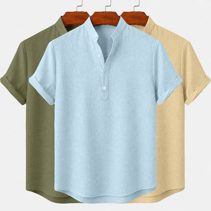3-Pack Linen Popover Shirts