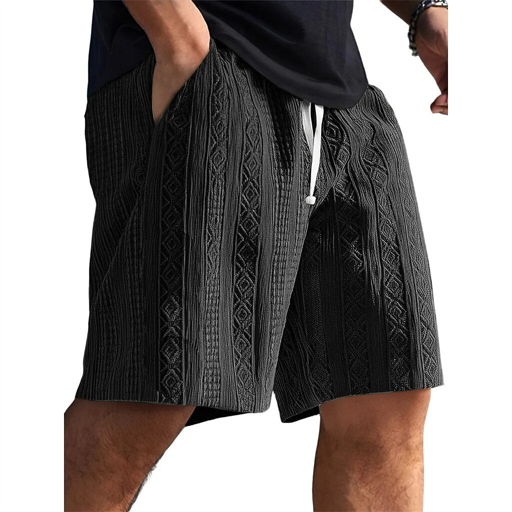 Men's Jacquard Textured Shorts