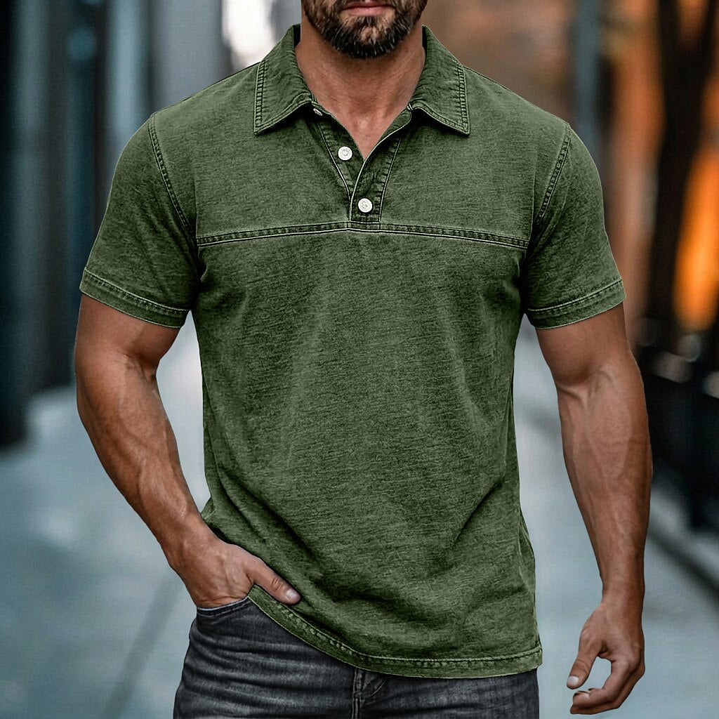 Classic Washed Cotton Polo Shirt
