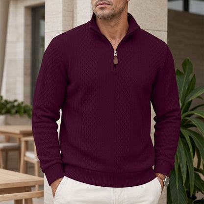 Men's Jacquard Everyday Zipper Sweatshirt