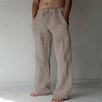 Daily Linen Pants - Elastic Waist, Casual Holiday & Vacation Wear