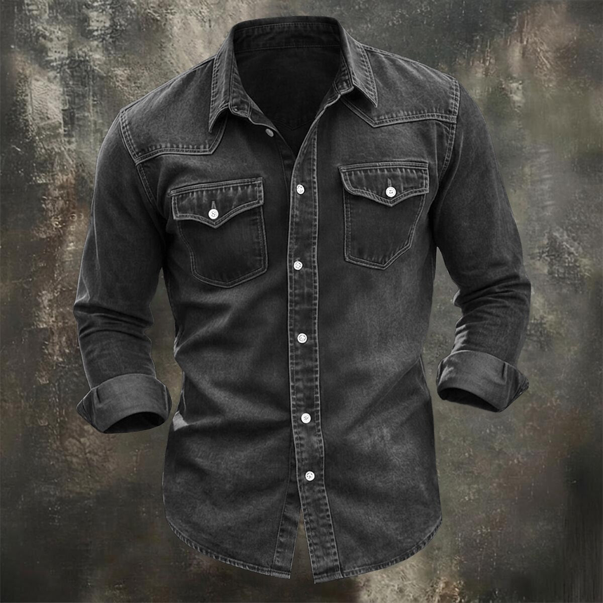 Washed Cotton Western Work Shirt