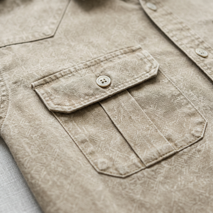Broken-in Cotton Cargo Work Shirt