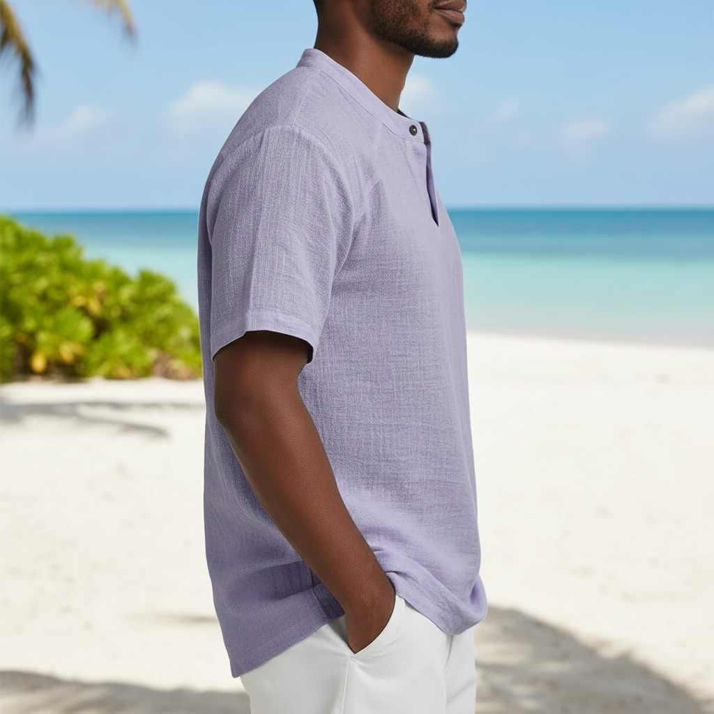 Men's Linen Popover Shirt