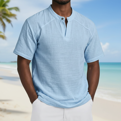 Breathable Linen Popover Shirt