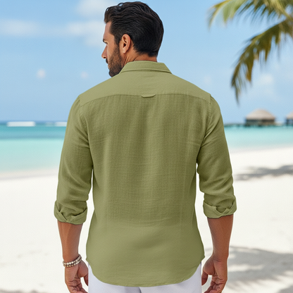 Men's Breathable Cotton Linen Shirt
