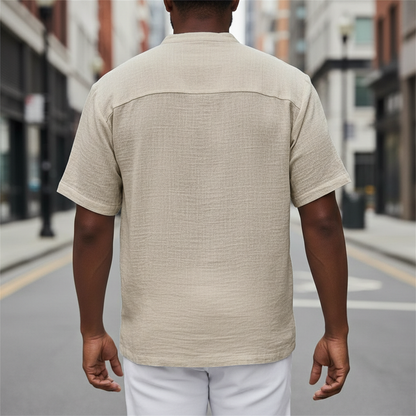Breathable Linen Popover Shirt