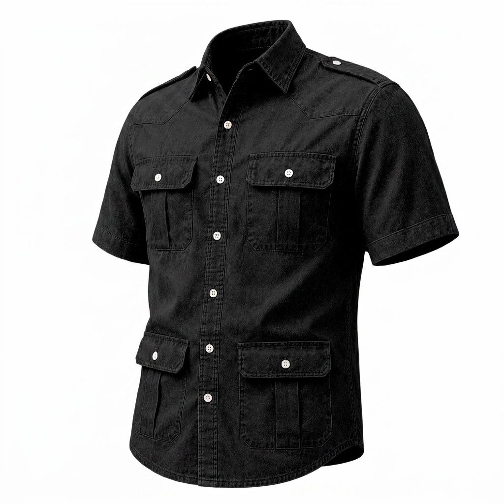 Broken-in Cotton Cargo Work Shirt