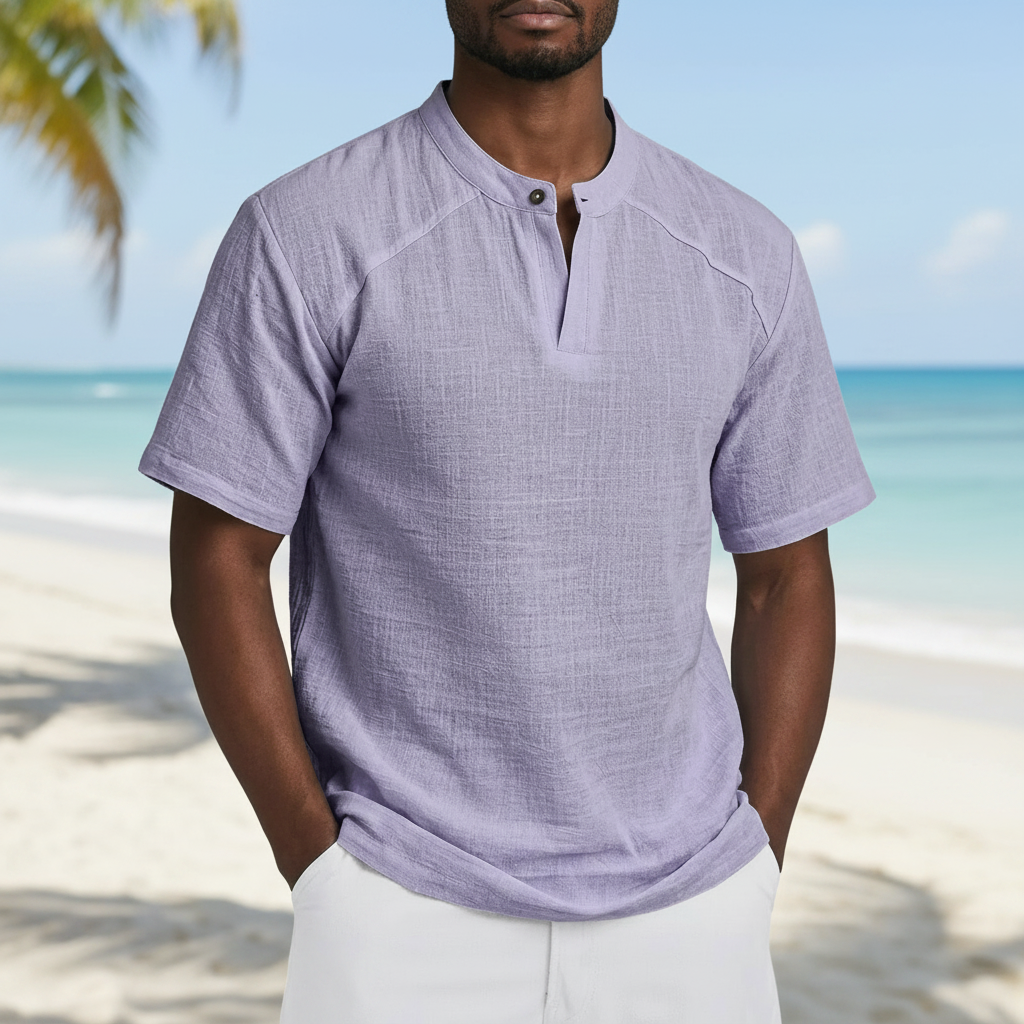 Men's Linen Popover Shirt