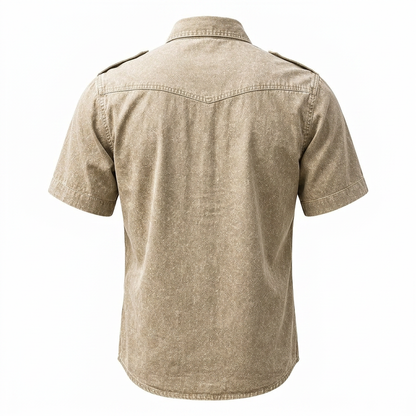 Broken-in Cotton Cargo Work Shirt