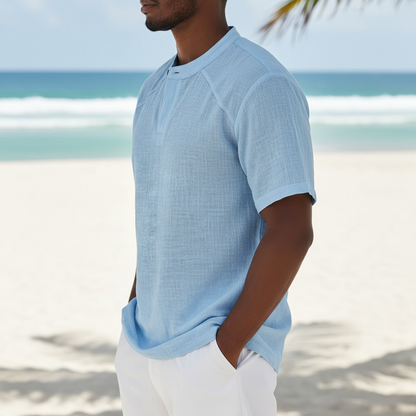 Breathable Linen Popover Shirt