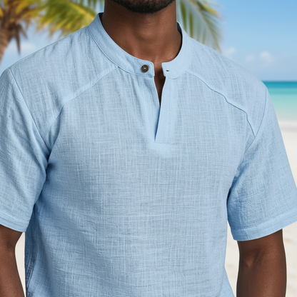 Breathable Linen Popover Shirt